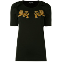 Dsquared2 Camiseta com detalhe de leão - Preto