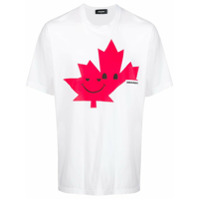 Dsquared2 Camiseta com estampa de folhas - Branco