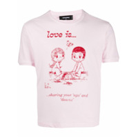 Dsquared2 Camiseta com estampa de ilustração - Rosa