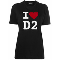 Dsquared2 Camiseta com estampa de logo D2 - Preto
