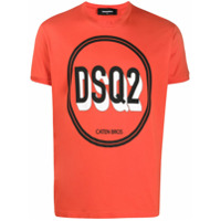 Dsquared2 Camiseta com estampa de logo - Laranja