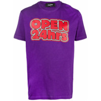 Dsquared2 Camiseta com estampa de slogan - Roxo