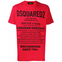 Dsquared2 Camiseta com estampa de slogan - Vermelho