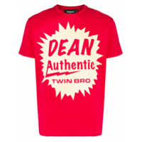 Dsquared2 Camiseta com estampa Dean Authentic - Vermelho
