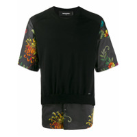 Dsquared2 Camiseta com estampa floral - Preto