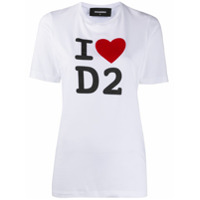 Dsquared2 Camiseta com estampa I Heart D2 - Branco