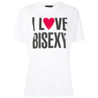 Dsquared2 Camiseta com estampa I Love Bisexy - Branco