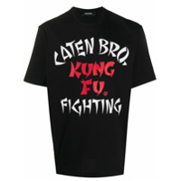 Dsquared2 Camiseta com estampa Kung Fu Fighting - Preto