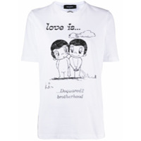 Dsquared2 Camiseta com estampa Love Is Forever - Branco