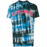 Dsquared2 Camiseta com estampa tie dye e logo - Azul