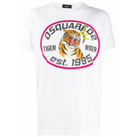 Dsquared2 Camiseta com estampa Tiger Rider - Branco