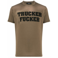 Dsquared2 Camiseta com estampa Trucker Fucker - Verde