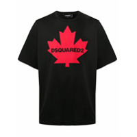 Dsquared2 Camiseta com logo de folha de carvalho - Preto