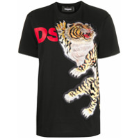 Dsquared2 Camiseta com patch de tigre - Preto