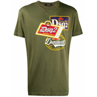 Dsquared2 Camiseta com patchwork de logo - Verde