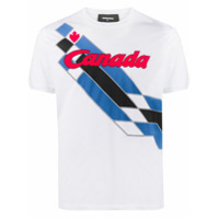 Dsquared2 Camiseta de algodão com estampa gráfica - Branco