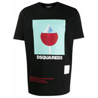 Dsquared2 Camiseta de algodão com estampa gráfica - Preto