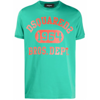 Dsquared2 Camiseta de algodão com estampa gráfica - Verde