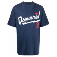 Dsquared2 Camiseta de algodão com logo - Azul