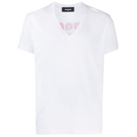 Dsquared2 Camiseta decote em V com logo - Branco