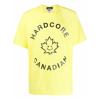 Dsquared2 Camiseta Hardcore Canadian - Amarelo