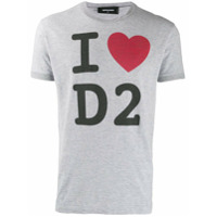 Dsquared2 Camiseta I Love D2 com estampa - Cinza
