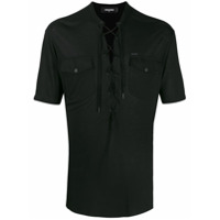 Dsquared2 Camiseta mangas curtas com amarração - Preto
