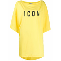 Dsquared2 Camiseta oversized com estampa Icon - Amarelo