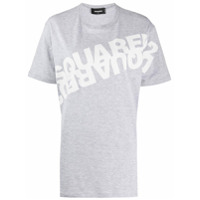 Dsquared2 Camiseta oversized com logo espelhado - Cinza