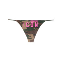Dsquared2 camouflage print bikini bottoms - Marrom