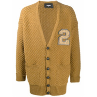 Dsquared2 Cardigan de tricô com patch de logo - Neutro