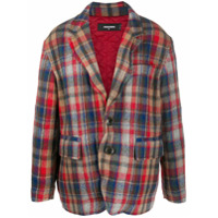 Dsquared2 check-pattern oversize blazer - Vermelho