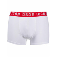 Dsquared2 Cueca boxer com logo bordado Icon - Branco