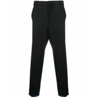 Dsquared2 denim-cuff tailored trousers - Preto