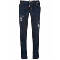 Dsquared2 distressed effect cropped jeans - Azul