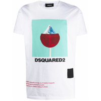 Dsquared2 graphic print cotton t-shirt - Branco