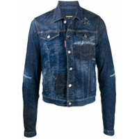 Dsquared2 Jaqueta jeans com destalhe destroyed - Azul