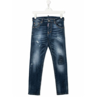 Dsquared2 Kids Calça jeans skinny com efeito destroyed - Azul