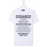 Dsquared2 Kids Camiseta com estampa de slogan - Branco