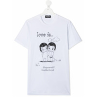 Dsquared2 Kids Camiseta com estampa Love Is - Branco