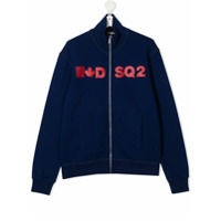 Dsquared2 Kids Jaqueta bomber com estampa de logo - Azul