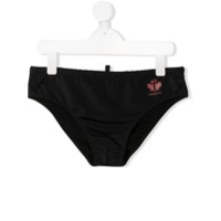 Dsquared2 Kids Sunga com estampa de logo - Preto