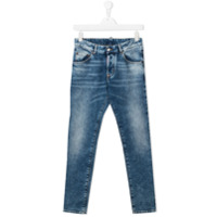 Dsquared2 Kids TEEN stonewashed slim-fit jeans - Azul