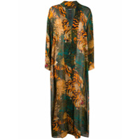 Dsquared2 Kimono longo com estampa de tigre - Verde