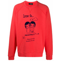 Dsquared2 Love Is... print sweatshirt - Laranja