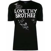 Dsquared2 Love Thy Brother print T-shirt - Preto