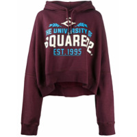 Dsquared2 Moletom com capuz e estampa de logo - Vermelho