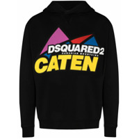 Dsquared2 Moletom com capuz e estampa gráfica - Preto