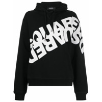 Dsquared2 Moletom com capuz e logo espelhado - Preto