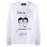 Dsquared2 Moletom com estampa de logo - Branco